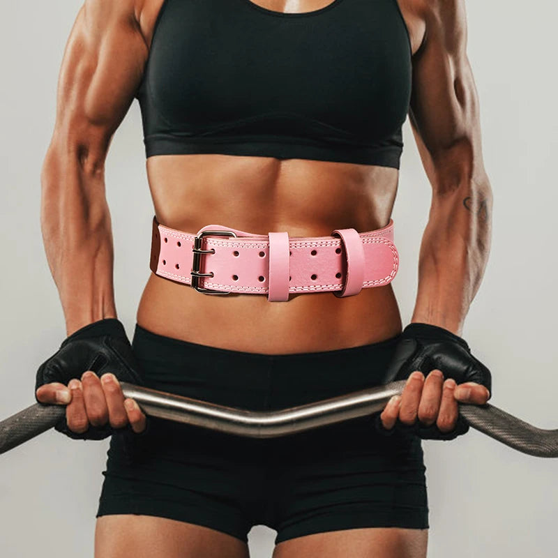 Weight Lifting Belt For Women 10.5cm Width Gym Fitness Squats Belt Back Support Powerlifting, Cross Training, Workout Belt Pink