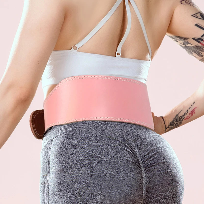 Weight Lifting Belt For Women 10.5cm Width Gym Fitness Squats Belt Back Support Powerlifting, Cross Training, Workout Belt Pink